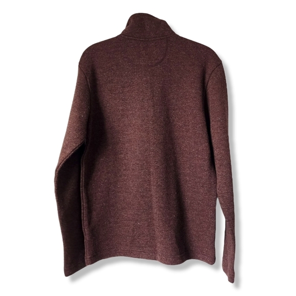 KAVU better sweater wool blend 1/4 zip fleece jacket in Oak size Small - Picture 8 of 8